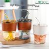 Bamboo Double-Layer Joint Straw Glass Cup - Personalized Thermos & Coffee Gift Cup