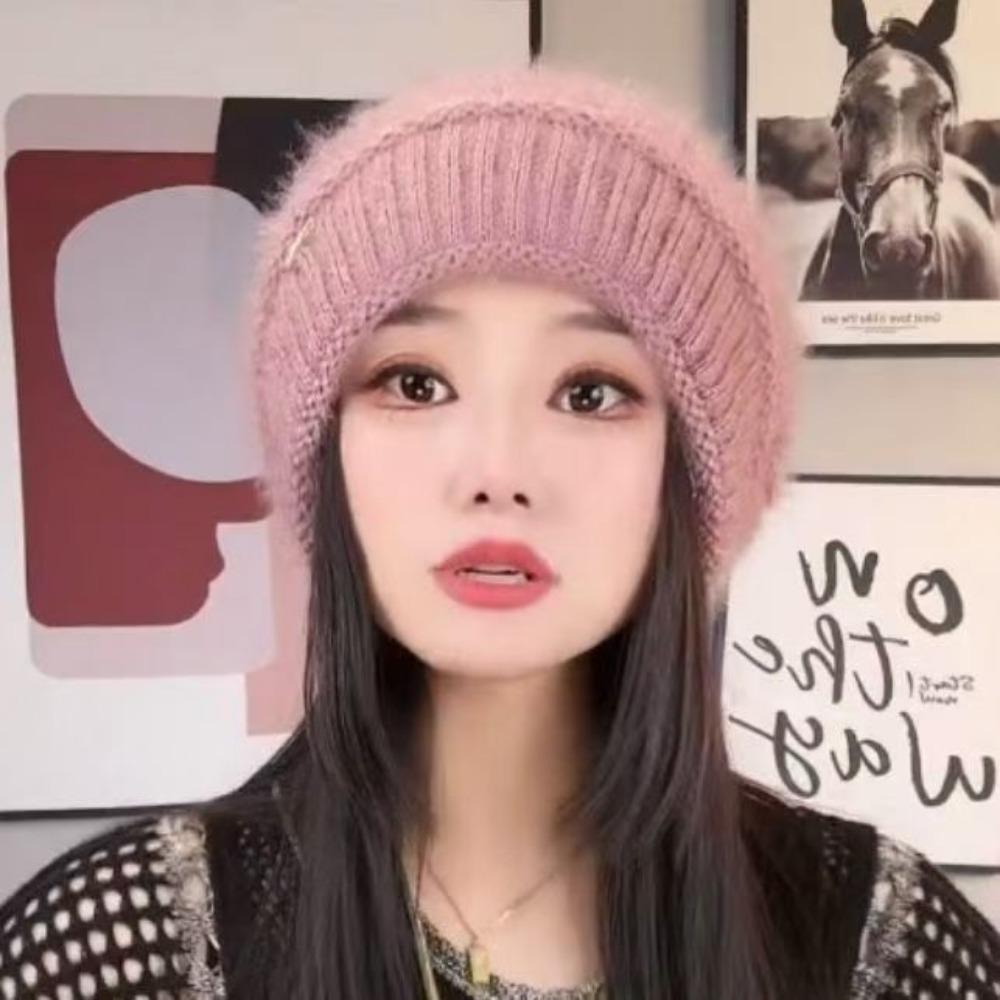 Winter Double-layer Thickened Warm Hat Versatile New Women's Fashion Hat