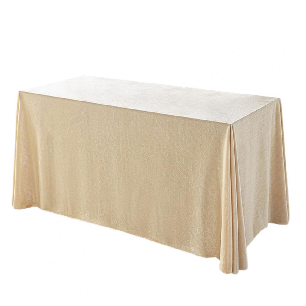 Tablecloth Oblong Shape Pure Color Golden Velvet Table Banquets Party Tablecloth Diner Restaurant Picnic Table Cover
