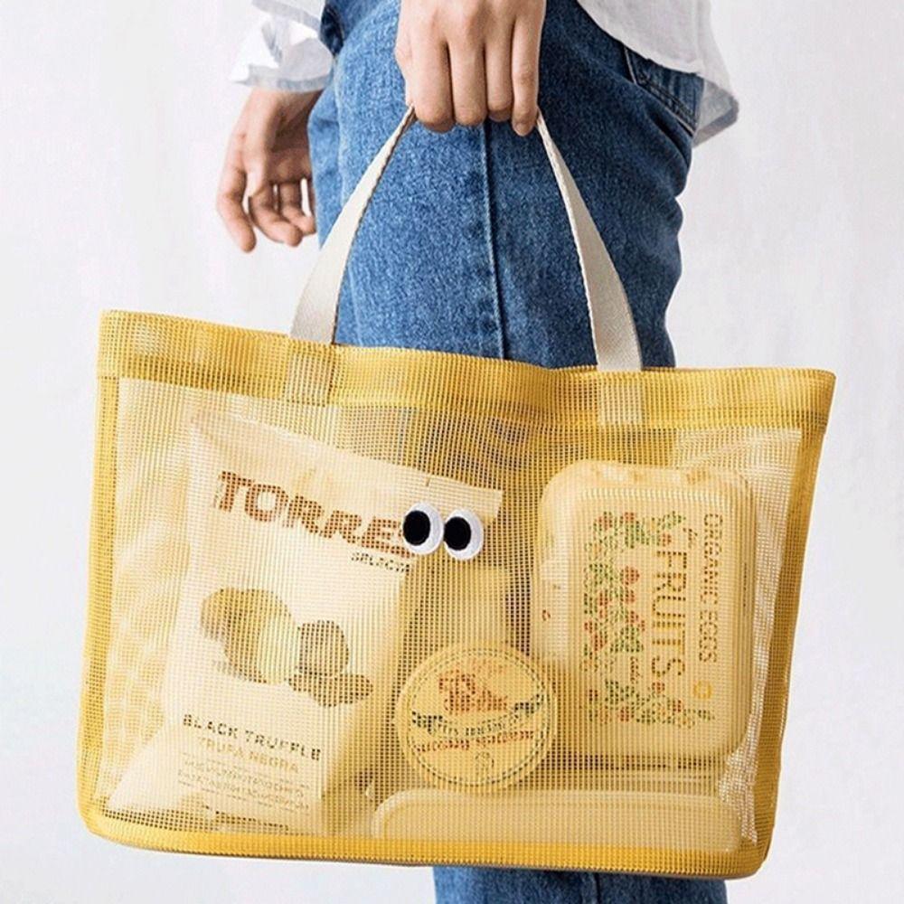 with Handle Cute Shopping Handbag Foldable Travel Toiletries Organizer Cartoon Wash Totes  Summer