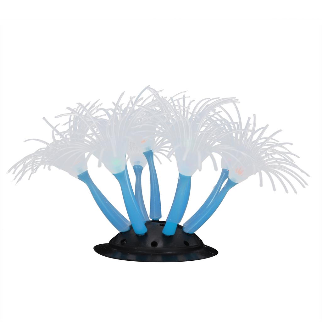 Artificial Sunflower Coral Silicone Simulation Water Plant Aquarium Fish Tank DecorationBlue