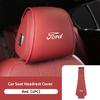 PPWE7 1/2PCS Leather Car Seat Headrest Protective Cover Auto Interior Accessories For Ford Escort KA Flex Everest KA Expedition Falcon
