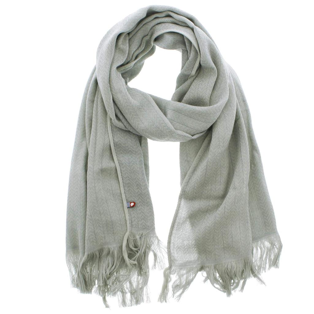 Orim Cotton Wool Herringbone 58 x 185cm Stole, Pattern, Gray, Approx. (including fringe), GZ-3800