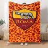 Coperta in Flanella con Stampa Logo AS Roma Alta Qualità Calda Confortevole Coperta per Tutte le Stagioni Perfetta per Regali Decorazione per la Casa