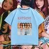 Katseye Kpop Group T Shirt Short Sleeve Boys Girls Megan Daniella Manon Lara Sofia Yunchae Fan Favorite Casual Daily Clothes