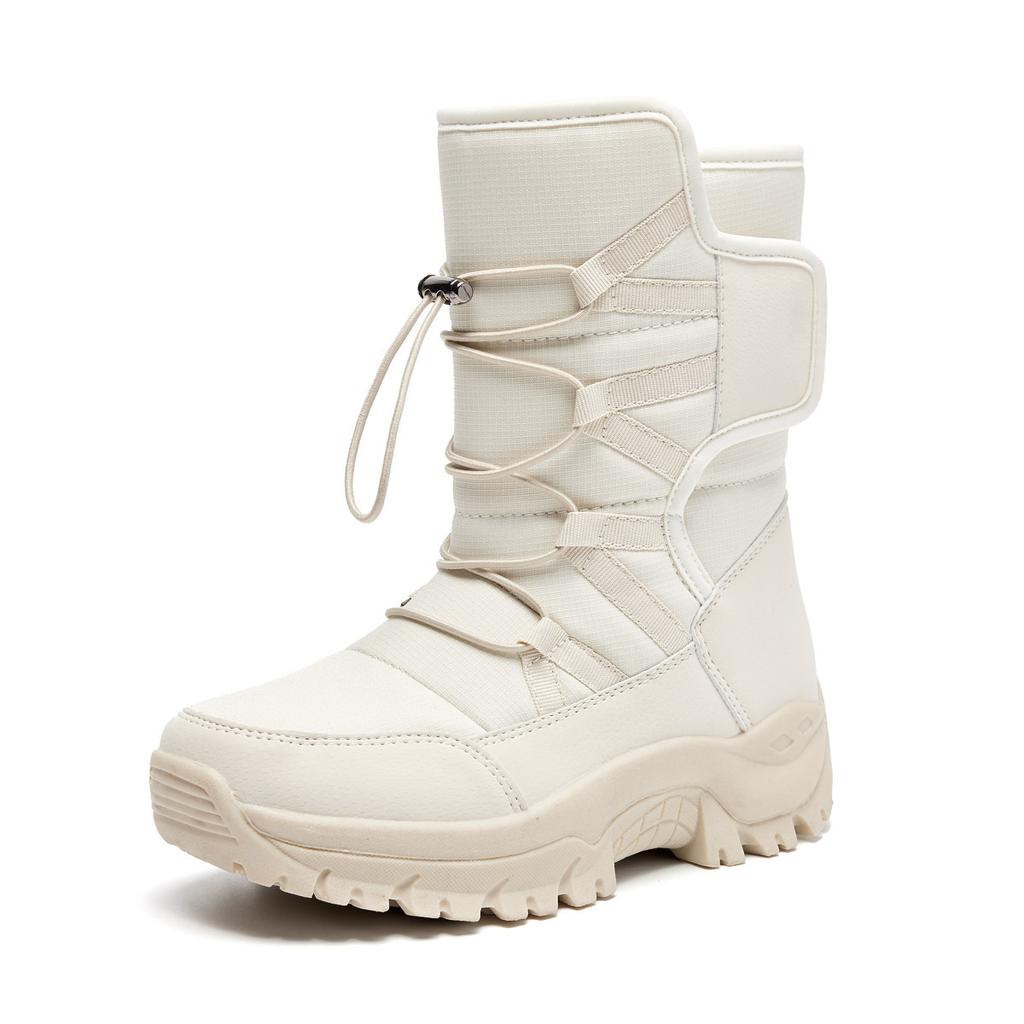 Winter down snow boots, down thickened warm and cold-resistant large cotton shoes, waterproof and non-slip outdoor cotton boots