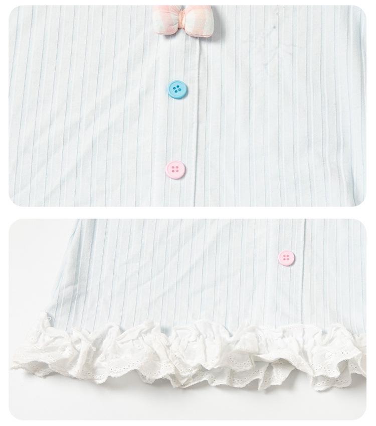 Girls' Autumn 2025 Lace Trim Long Sleeve T-Shirt with Bow