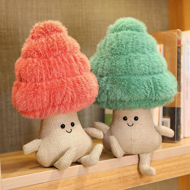 Cartoon Lucky Bamboo and Pine Tree Plush Toy - Office Desk Decoration and Gift