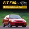 Exterior Door Handle Set For 96-2000 Honda Civic Primed Plastic Front Left Right