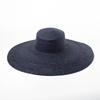 Spring and summer new enlarged hat flat straw straw hat ladies stage concave shape sun hat