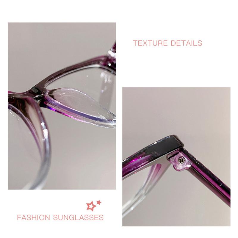 Fashion Cat Eye Reading Glasses Frame Women Gradient Color Plastic Presbyopic Eyewear Reading Eyglasses Spectacles 0 To +4.0