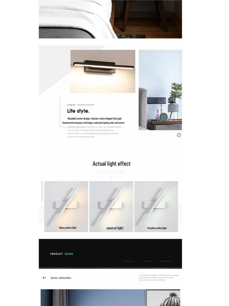 Nordic Wall Lamp for Bedroom or Living Room