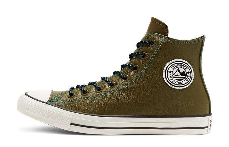 Herren-Sneaker Converse Glattleder Chuck Taylor All Star 'Grün Weiß' 44.5 black