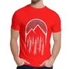 Man S O Neck Twin Peaks Red Pine Tree Moon Short Sleeve Arrival For