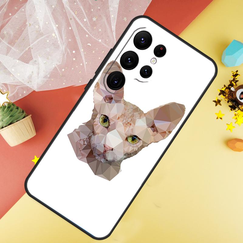 Sphinx Cat Case For Samsung Galaxy S24 S23 S22 Ultra S21 S20 FE Note 20 Note 10 S8 S9 S10 Plus Cover