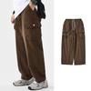 Overalls men's spring and autumn new ins trendy brand loose cotton casual pants fashionable multi-pocket straight trousers