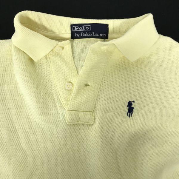 Polo by Ralph Lauren vintage polo shirt men’s S-M beige yellow 70s-80s(USED)
