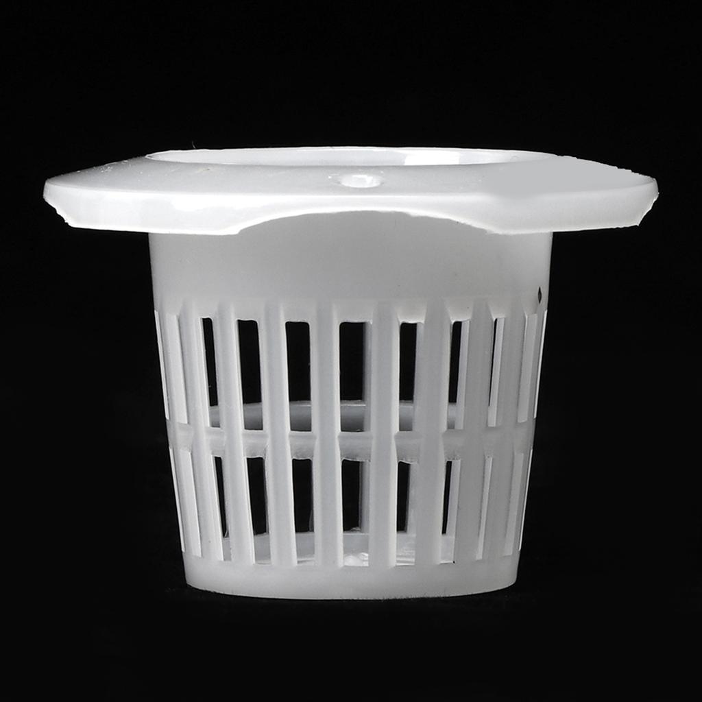50Pcs PP Hydroponics Net Pot Soilless Cultivation Flower Planting Grow Mesh Basket