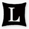 Black White Letters Sofa Decorative Cushion Cover Pillow Pillowcase Polyester 45*45Cm Throw Pillow Home Decor Pillowcover