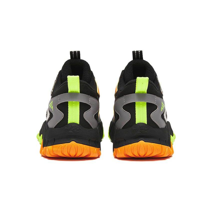 Anta Kids Summit 2.0 Sports Comfortable Knob Button Non-Slip Wear-Resistant Low-Top Casual Shoes Kids Casual Shoes Black Gray Yellow 312246973-4