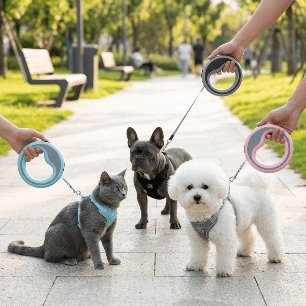 Round Shape Circle Pet Leash Adjustable Length Dog Walking Rope Pet Auto Leash  Outdoor Travel