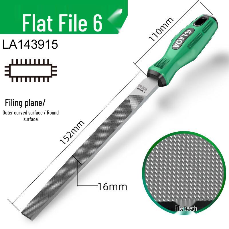 LAOA Middle Tooth Flat Steel File