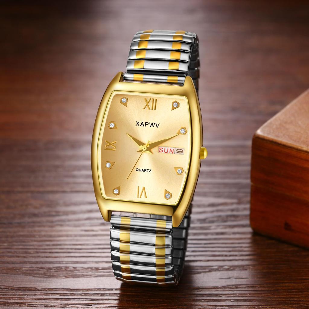 Pair watch Pair watch Stainless steel Silver Analog display Day of the week Calendar Simple Stylish Quartz Leisure Business Couple Fashion Accessories