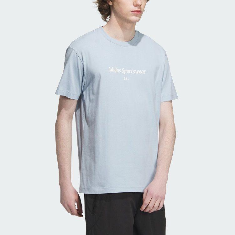 Adidas T Shirts Men's Blue Crew Neck Moderate Straight Fit IP4993