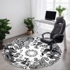 1pc Dragon Phoenix Circle Chair Carpet for Office, Round Non Slip Durable Large Size Office Carpet, Suitable for Office