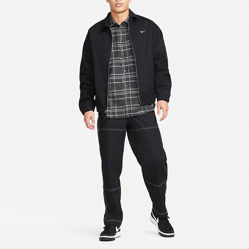 Nike SB Double-Knee Plain Skateboard Straight-Leg Casual Pants Men bottoms Black FB8429-010