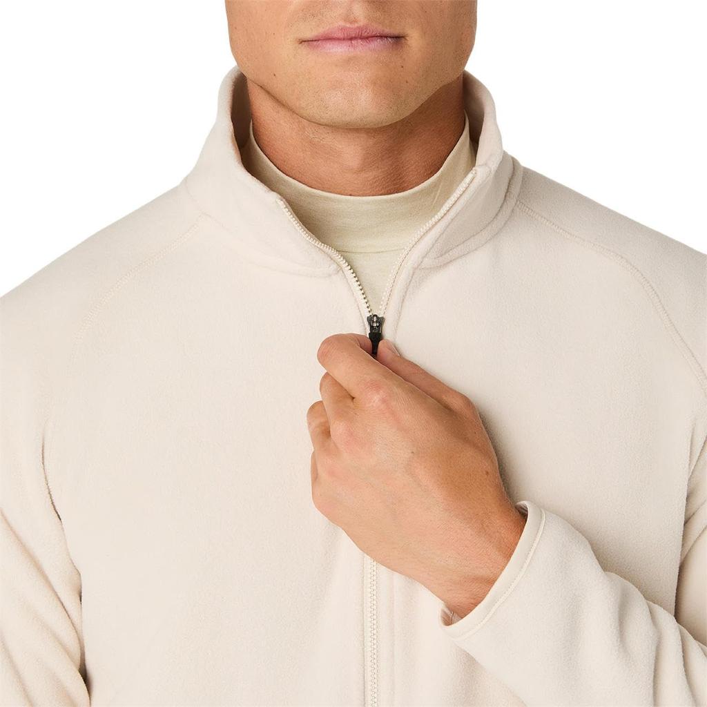 Asics Training Wear Refined Texture Fleece Full Zip Top Oatmeal XL