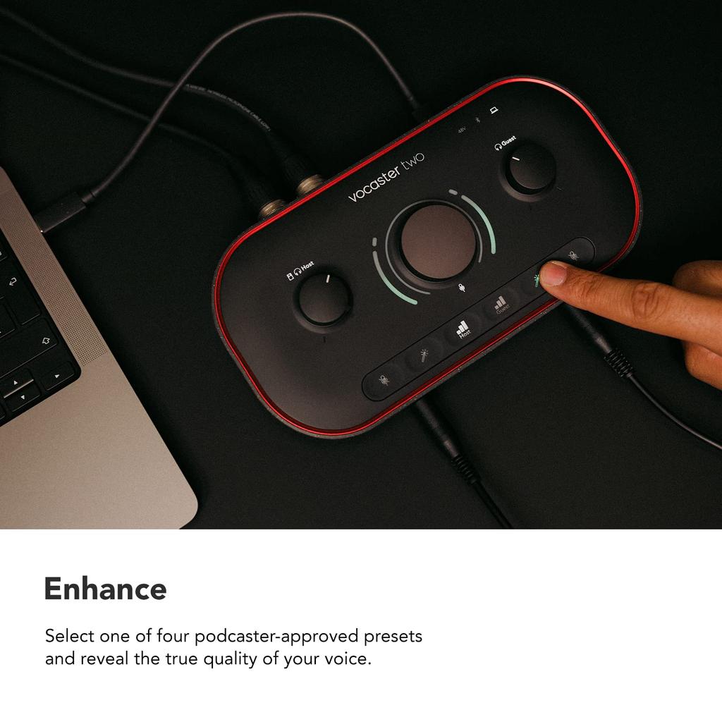 Focusrite Vocaster Two Studio Audio Interface 2ch Input Dynamic Microphone Set with Headphones