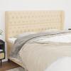 Vidaxl Wingback Headboard, Cream, 183X23X118/128 Cm, Fabric
