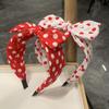Dot Point Bowknot Hairband Wide Hair Hoop Trend Headband  Women's