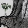 Embroidered Lace Curtain Bedroom Luxury Install Vintage Easy to Sheer Universal Floral Gothic Light Filtering