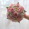 Rose Gypsophila Bouquet: Forest Style Outdoor Wedding Artificial Flowers for Bride & Photography Props
