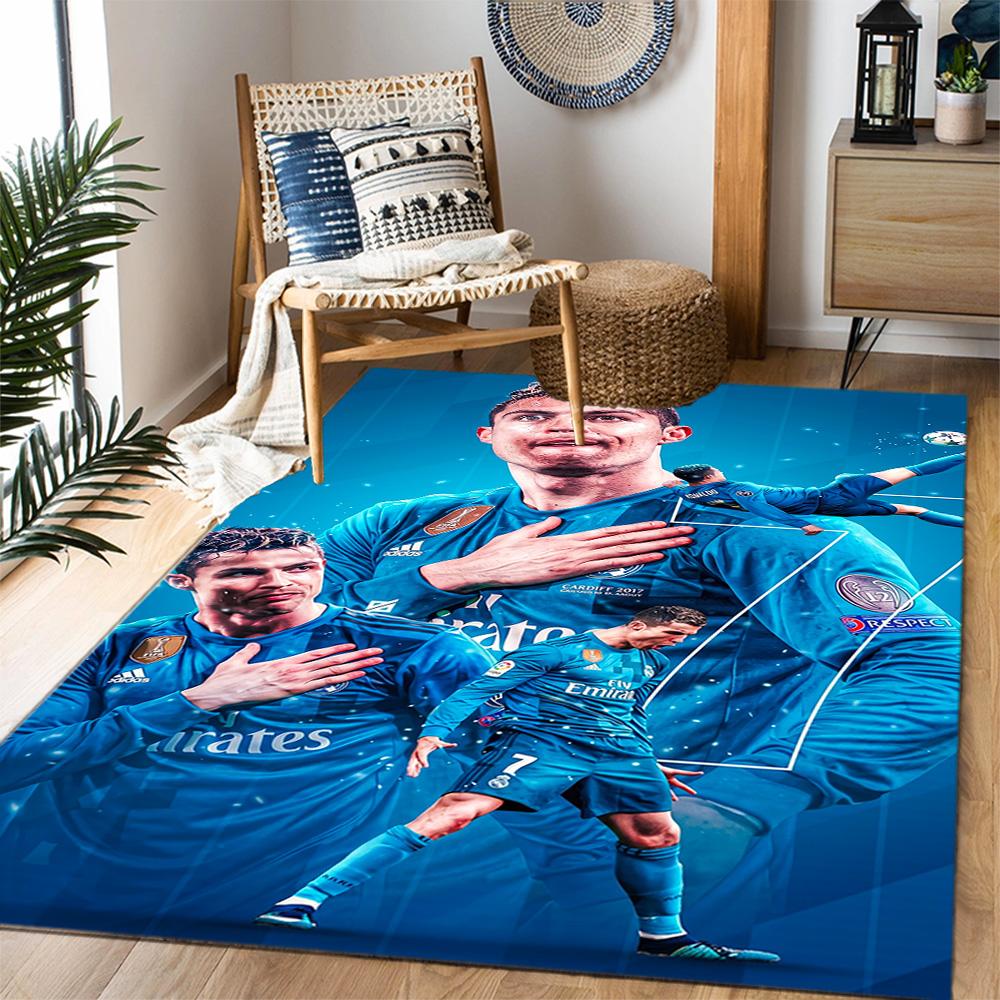 Football Player Action Area Rug Perfect for Decorate room Dining Room Balcony Bedrooms Antislip Carpet Office home decor Best for Christmas