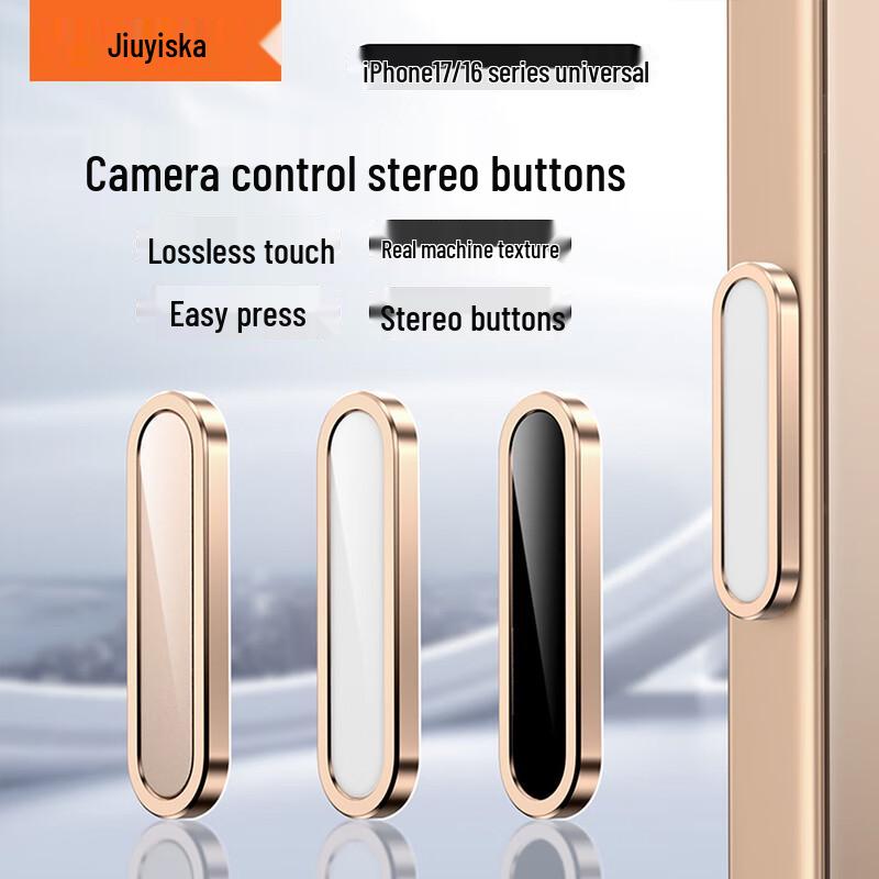 

YISIKA Capacitive Metal Camera Button Sticker for iPhone 16/17 Series