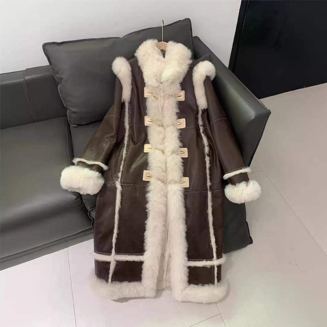 

Мех, шерсть, мех кролика, универсальное утягивающее зимнее пальто, женская одежда больших размеров L