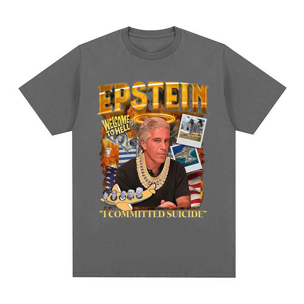 

Смішна графічна футболка з Джеффрі Епштейном Чоловіча Жіноча Модна Вінтажна Футболка з Коротким Рукавом 100% Бавовна Повсякденні Літні Футболки Топи S