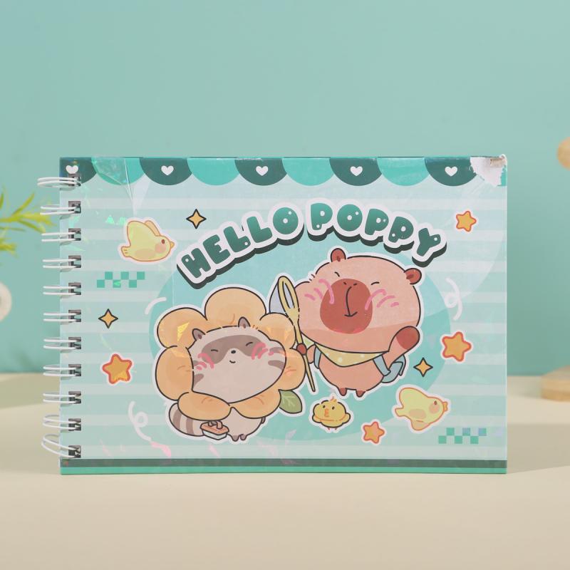 1ks Roztomilá Kapybara Postavy Omalovánka Dětská Omalovánka Zvířecí Téma Graffiti Malovací Kniha Bobbie Goods Omalovánka