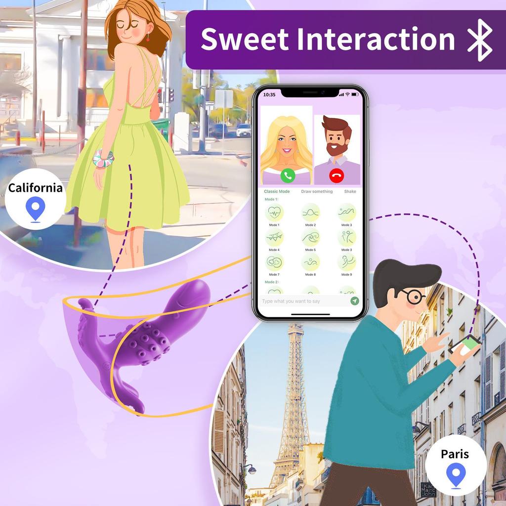 Huan Ai Wearable Remote-Control Vibrating Octopus Female Masturbator