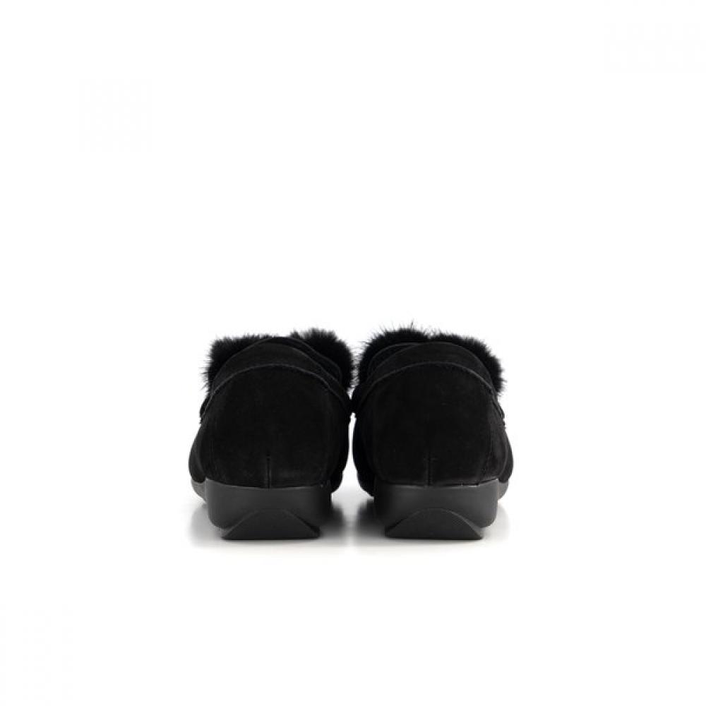 Vainer Women S Comfort Fur Loafer Black 322f0v1ba