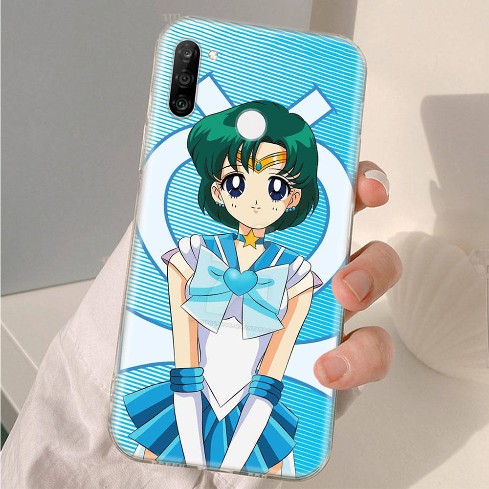 AD80 Sailor Moon Clear Case for Samsung A04 A14 A23 A34 A54 M23 M33 M52 M53 Realme 10 9 C30S C35 C55 VIVO Y02 Y21 Y33S Y51 X80 V25 Cover