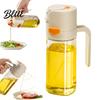 Multi-purpose Oil Sprayer Spray Bottle Dispenser 2-in-1 Glass Material Kitchen Cooking Sprayer Refillable Dishwasher Safe with Tipper Food