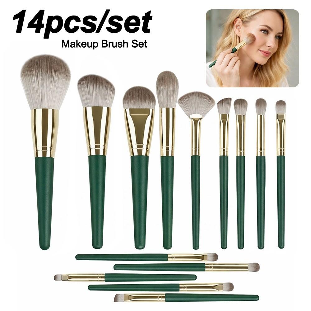 14-Piece Set Makeup Brush Set Super Soft Washable Make Up Brushes Reusable Foundation Brush