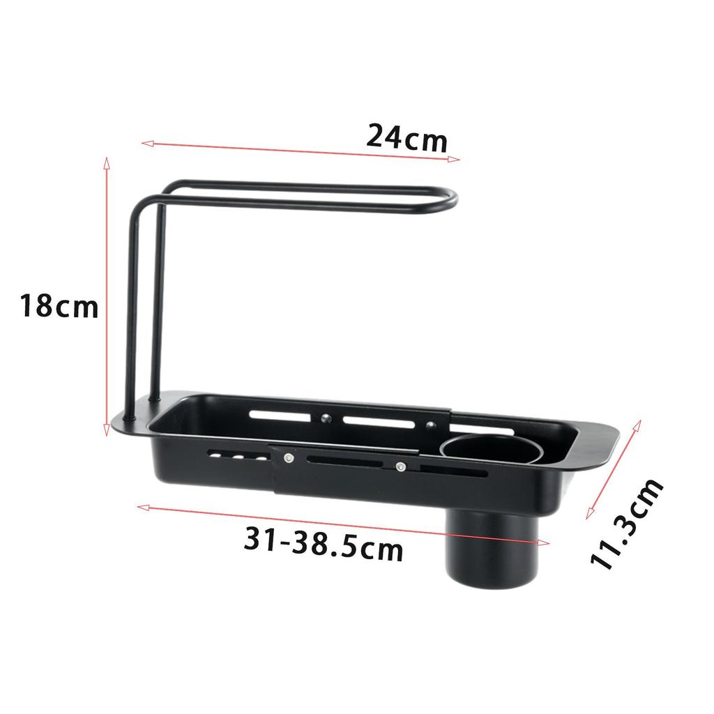 Sink Drain Shelf Stainless Steel Drainer Shelf Kitchen Sink Organizer Telescopic Practical Storage Shelf Kitchen Utensils