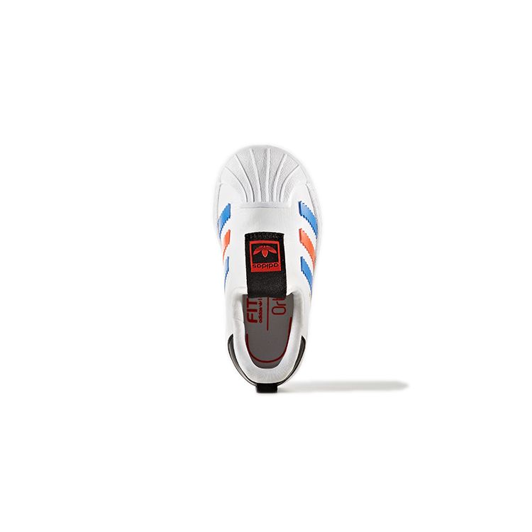 Adidas Originals Superstar Winter 360 Comfortable Versatile Low-Top Walking Shoes Baby Shoes White Blue Red BY9937