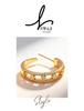 European Fashion Zirconia Ear Hoop Studs Women Versatile Design Temperament Earrings