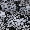 Italian Black & White Floral High-Count Cotton Poplin Fabric for Designer Dress Shirts